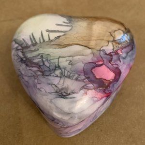 Visions hand painted english bone ceramic trinket